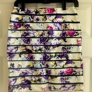 WHBM floral pencil skirt